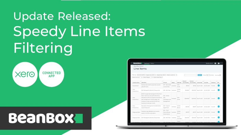 BeanBoxApp's tweet image. Filtering on the line items screen in BeanBox just got faster. Especially if you use tracking categories in Xero. That used to slow down filtering of repeating invoice line items, but not anymore! beanbox.app  #xero