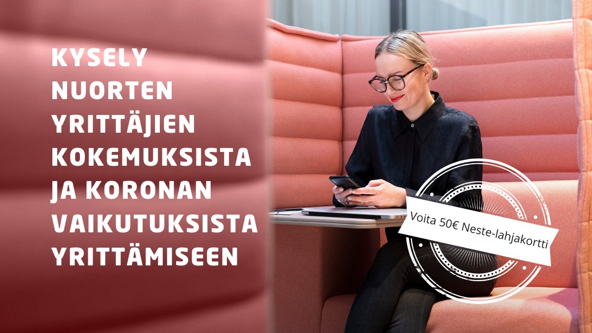 suomenyrittajat's tweet photo. Kartoitamme kyselytutkimuksella yrittäjien kokemuksia ja koronan vaikutuksia yrittämiseen ja etsimme Nesteen ja Ponssen projektiin ymmärrystä suomalaisesta sisusta. Yhteystietonsa jättäneiden kesken arvotaan 50 euron Neste-lahjakortteja. https://t.co/mvcf46pQrK https://t.co/agfRXWrTeG