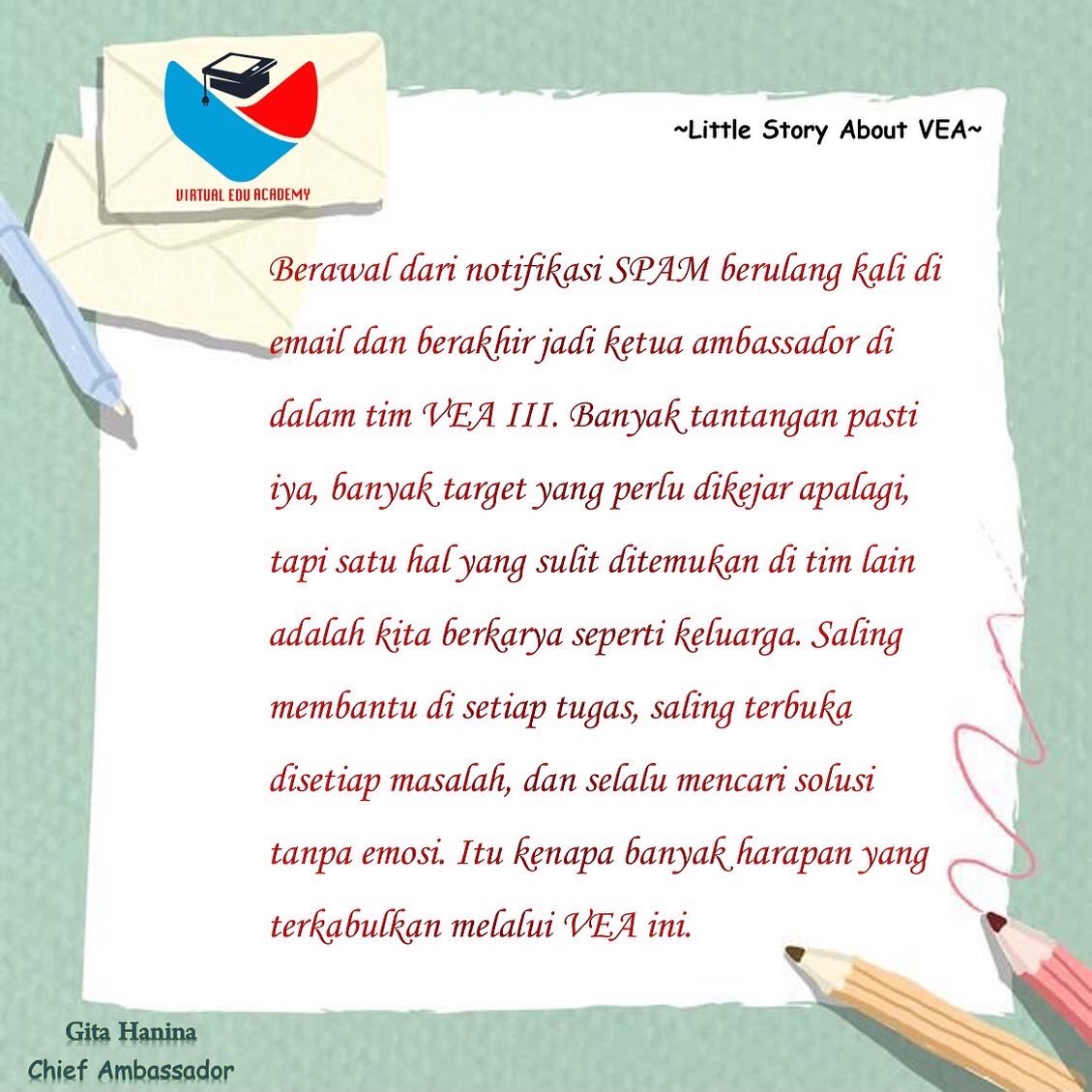 eadhtana's tweet photo. ~This is why we Do &amp; What we Do~

Be not Afraid of Growing Slowly.
Be Afraid Only Standing Still.

☺️3 Months Post-VEA☺️
@VirtualEducati9 
#VEA 
#vea3 
#Indonesiaberliterasi 
#ESAA https://t.co/J5lDzcnQYq