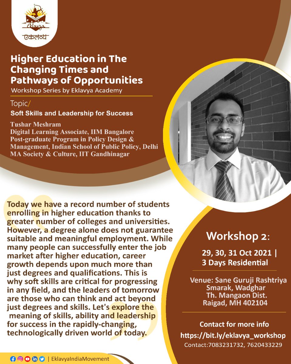 eklavya_india's tweet photo. Explore beyond the traditional boundaries of education and career!
Join: https://t.co/leYrQ8F5wX
#eklavyaworkshop #grassroortsleadership #firstgenerationlearner #highereducationmatters https://t.co/Il4yJuaKqi