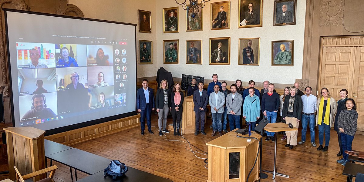 preurink's tweet photo. Great visit from Norways’ science, technology and higher education counsellors in Brazil, India, Japan and Singapore yesterday @NTNU 🌏 Many opportunities to explore & collaborations to strengthen now as the world hopefully opens up again 🇧🇷🇮🇳🇯🇵🇸🇬🇳🇴 #knowledgeforabetterworld https://t.co/wWLugNyDHR