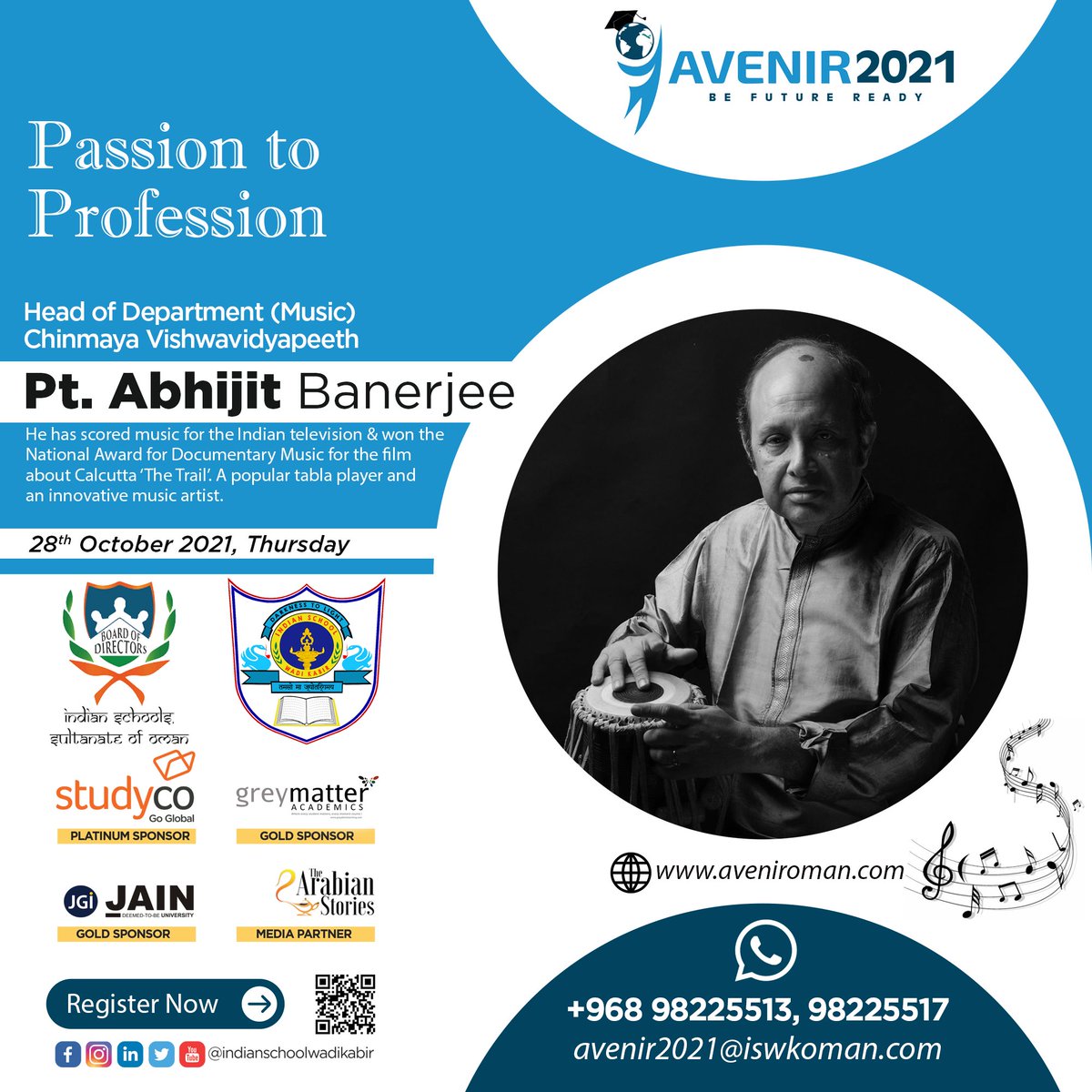 arabian_stories's tweet photo. Numerous Career Options.

Plethora of Higher Education Opportunities.
Inspirational Thoughts &amp; Motivational Speeches.
Never miss this opportunity to be there at AVENIR2021

Register @ https://t.co/6Tm0lL9BF5

#avenir #avenir2021 #iswk #indianschoolwadikabir #iswkoman https://t.co/i0Onj8o4vb