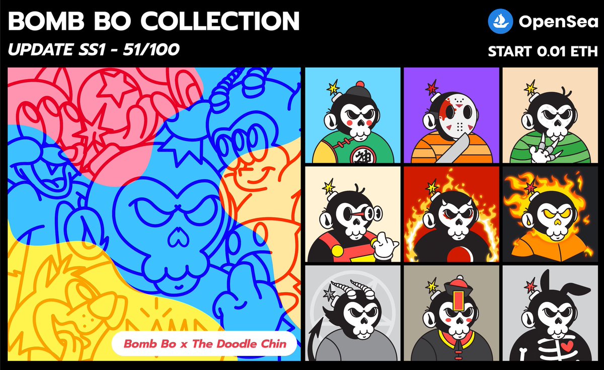 ADOP_ADAP's tweet photo. 🎃New Drop Halloween🎃
BOMB BO 💣 💥 COLLECTION (SS1-51/100)
.
.
Available on opensea
🔥: https://t.co/xZyzym3C2r
IG💣: https://t.co/1yfdVDyQWZ

#nftart #NFTs #NFT #NFTartist #NFTCommunity #NFTcollector #Cryptoart #ThaiNFT #Bombboza https://t.co/wKQvxG1vWQ