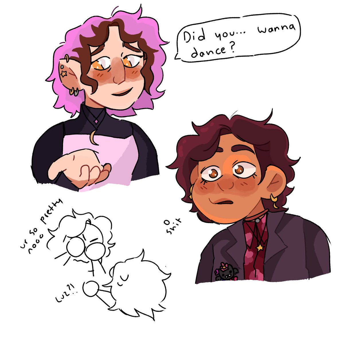 marvurro's tweet photo. luz and amity go to grom (sophomore year edition) #theowlhouse #lumity https://t.co/JcEfFFoBJA