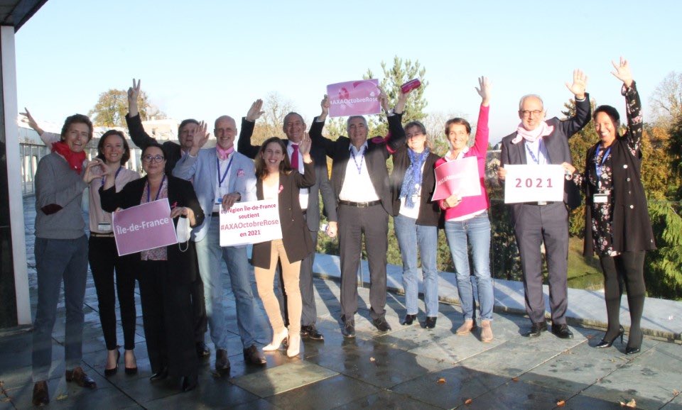 La Région IDF <a href="/AXAFrance/">AXA France</a> apporte son soutien 🎀  à #OctobreRose2021 #AXAAtoutCoeur