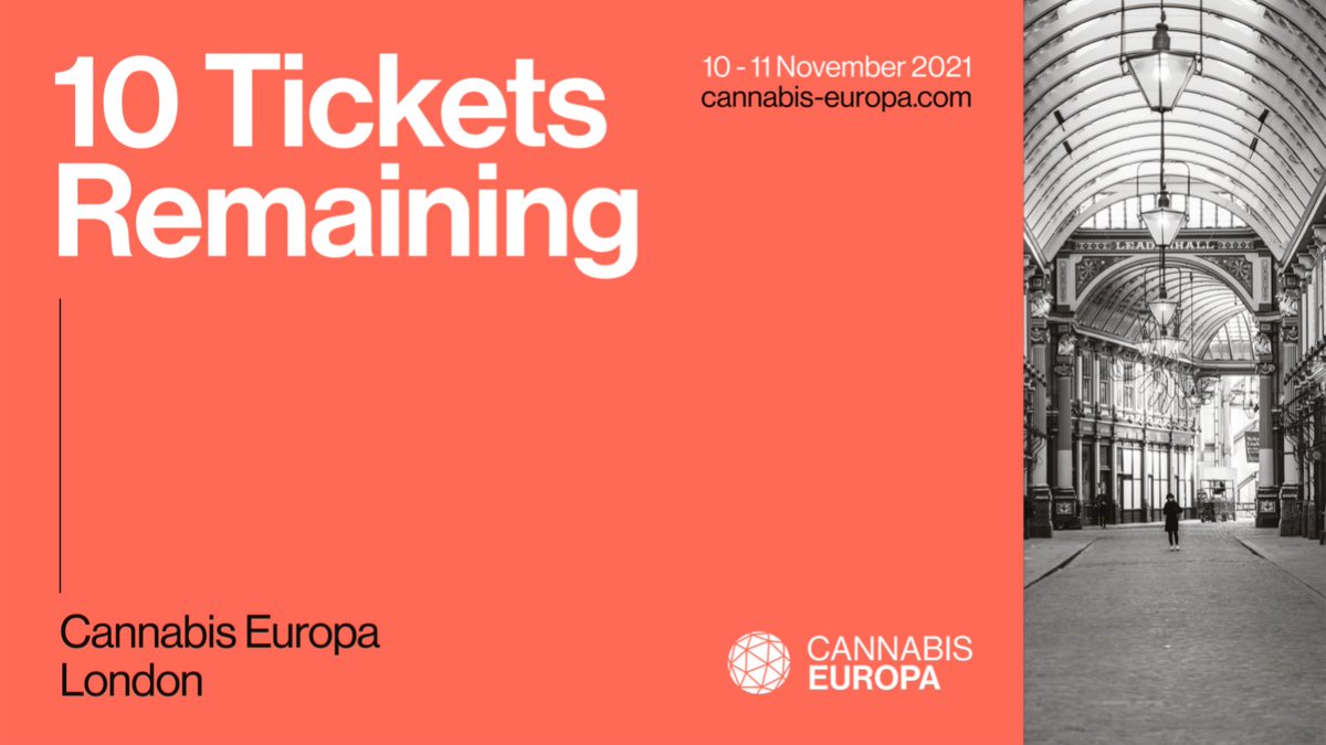 cannabiseuropa's tweet photo. 10 TICKETS REMAINING 🎟️
If you haven't secured your ticket for Cannabis Europa London, now is the time to do so. Join us to navigate the European cannabis market and #LetsPushThingsForward➡️https://t.co/I6LRpS5viu https://t.co/u3scCjk6x2