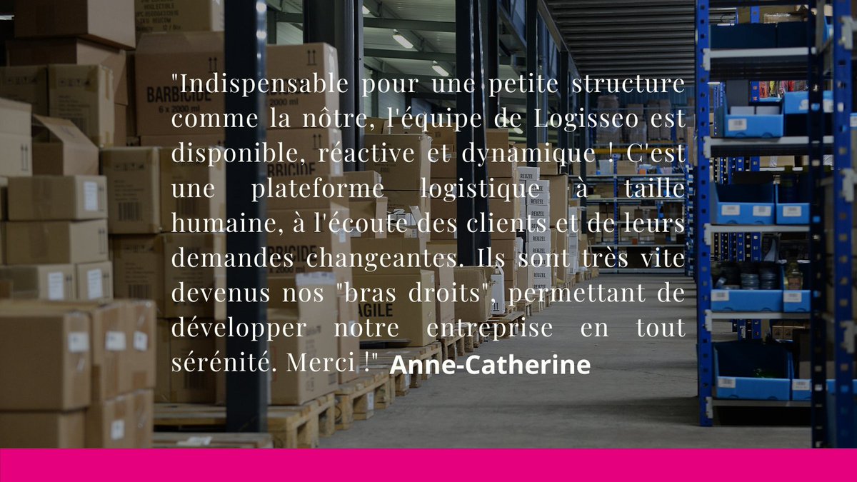 Chez Logisseo, nous accordons une attention particulière à la préparation et expédition de nos marchandises afin que nos clients soient satisfaits.

Merci Anne-Catherine pour ce partage d'expérience!👏

#partage #entreprises #avisclient