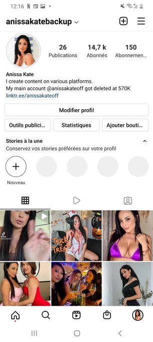 Hi guys,
Follow my NEW Instagram account @anissakatebackup
My main account got deleted at 570K ? https://t