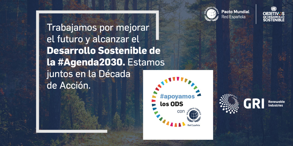 GRIRenInd's tweet photo. @GRIRenInd se suma a la campaña #apoyamoslosODS lanzada por Pacto Mundial de Naciones Unidas España, con el objetivo de contribuir y fomentar la movilización de la sociedad en la Década de la Acción

#MedioAmbiente #Reforestación #Sostenibilidad #ODS #responsabilidad https://t.co/pn8mK2P1nB