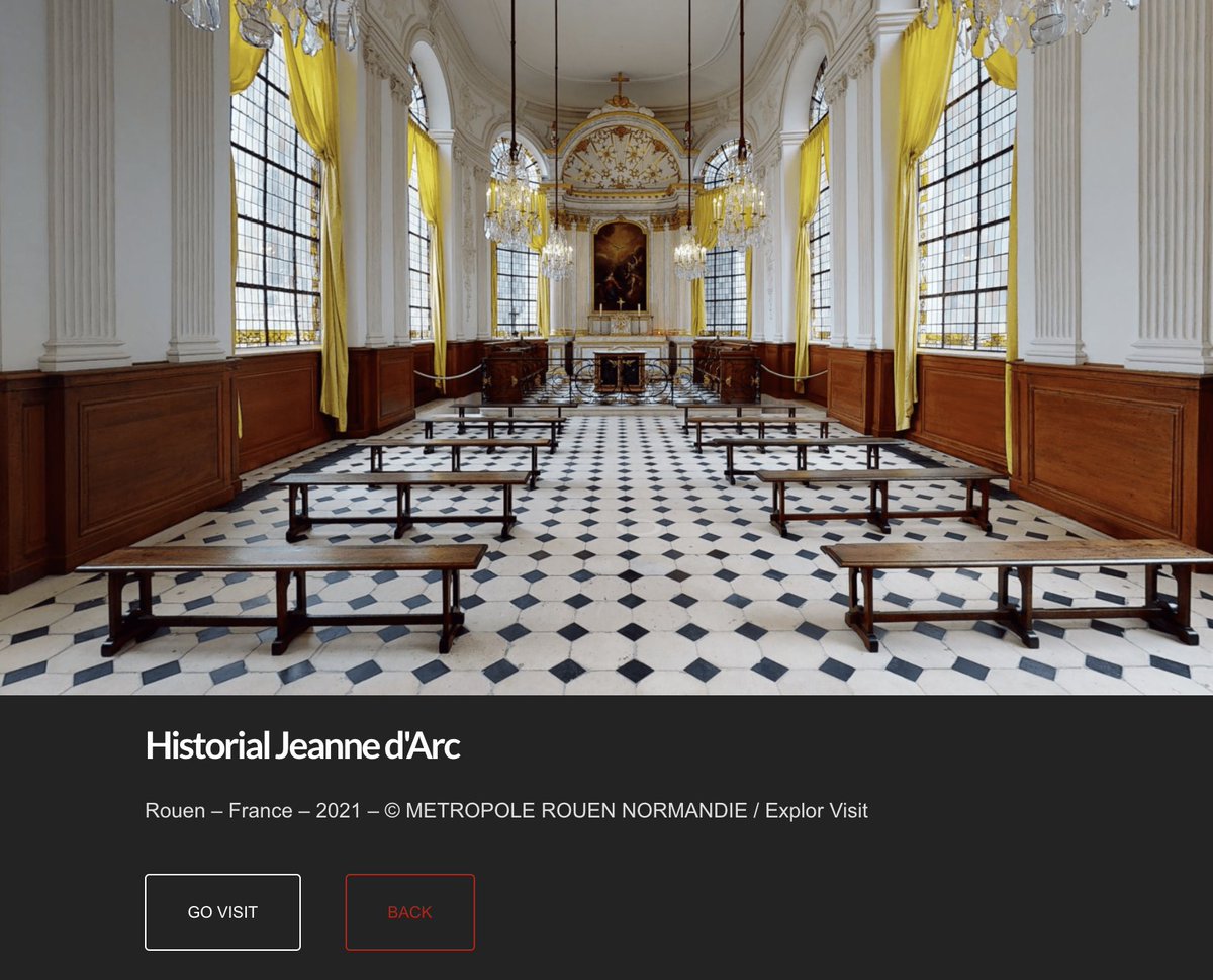 wherevart's tweet photo. Focus wherevart #7 l
Cette semaine direction la capitale de la #Normandie et l'Historial Jeanne d'Arc.
Bonne visite,
👇https://t.co/2OiZWMG9en

#wherevart #whart #ThePlaceToSee #VisiteVirtuelle #VirtualTour #Culture #CultureVR #VR https://t.co/nFe5iCAVPu