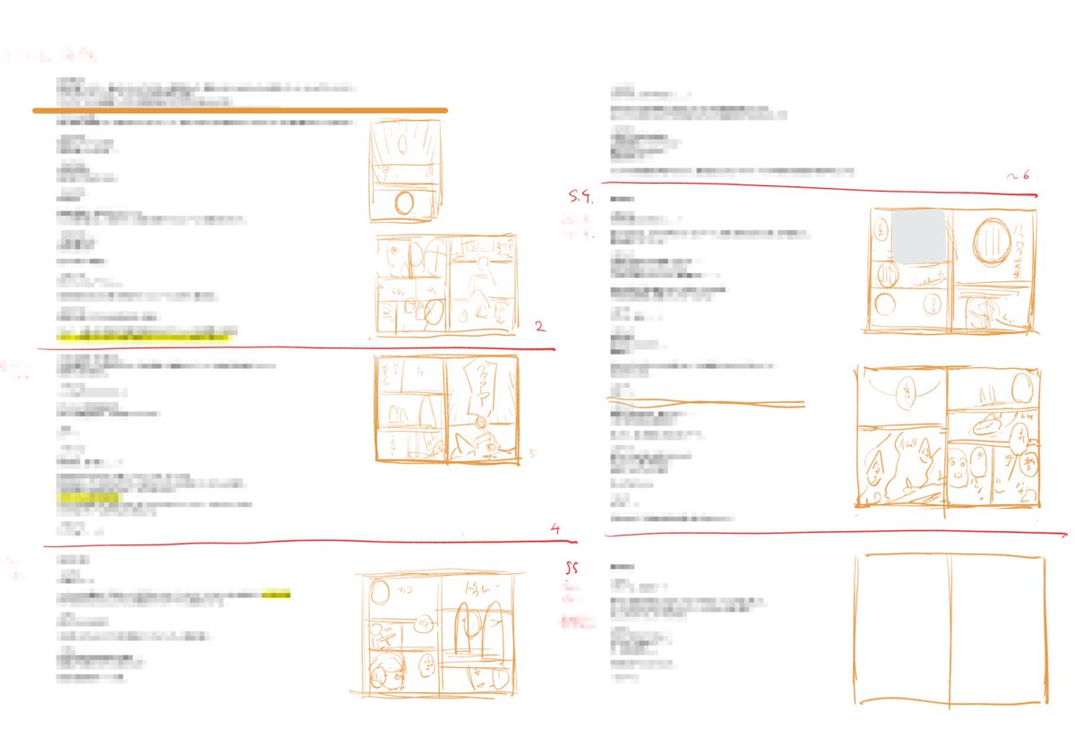 ネームの描き方は
大森先生から頂いたプロットをシーンごとにわってそのシーンをページごとに、コマごとにとカットしていってます。
#杖と剣のウィストリア