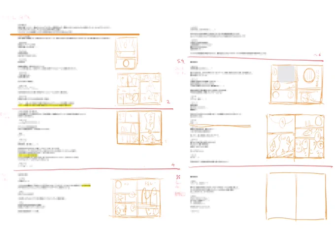 ネームの描き方は
大森先生から頂いたプロットをシーンごとにわってそのシーンをページごとに、コマごとにとカットしていってます。
#杖と剣のウィストリア 