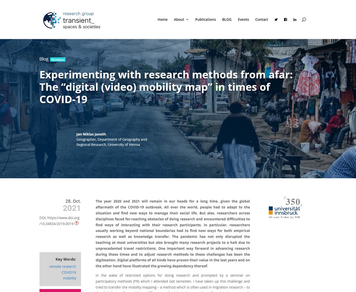 SpacesSocieties's tweet photo. The next #TransientSpacesBlog is out. This time by Jan Janoth from @univienna on an experiment of doing participatory #remoteResearch
๐
https://t.co/wnnwnyWsly https://t.co/zqm7J2dEVY