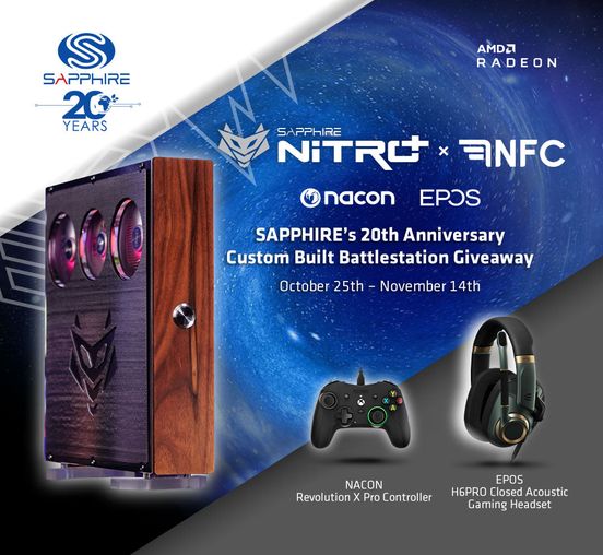 OGA Counter PIT (@ogacounterpit) on Twitter photo Our friends at <a href="/SapphireTech/">SAPPHIRE Technology</a> are celebrating their 20th Anniversary with a truly EPIC 20th Anniversary NITRO+ themed custom-built battle station Giveaway!
The giveaway is live, check it out here:
Get all the details on this giveaway HERE:
bit.ly/3vWBSmr Our friends at <a href="/SapphireTech/">SAPPHIRE Technology</a> are celebrating their 20th Anniversary with a truly EPIC 20th Anniversary NITRO+ themed custom-built battle station Giveaway!
The giveaway is live, check it out here:
Get all the details on this giveaway HERE:
bit.ly/3vWBSmr