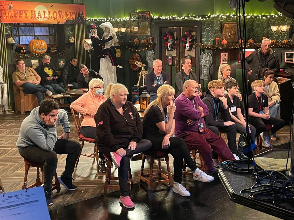 MrsBrownsBoys's tweet photo. Sneak peak at rehearsals for D’Live Halloween Special on this Friday at 9:30 @BBCOne @RTEOne & @BritBox_US #mbblive https://t.co/Yt04PAVLlH