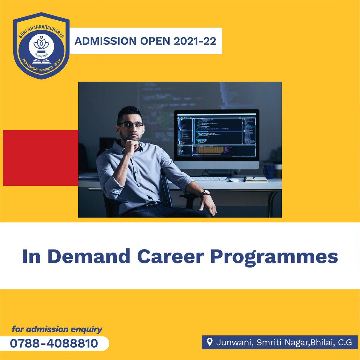 official_sspu's tweet photo. Be a #FutureReadyProfessional with the right career choice and education!!

Allow SSPU to give you an industry-related education &amp; prepare you to be a global professional!!
.
#technology University Engineers #career #education #Chhattisgarh #admissionsopen #sspu https://t.co/paOK0XVfCs