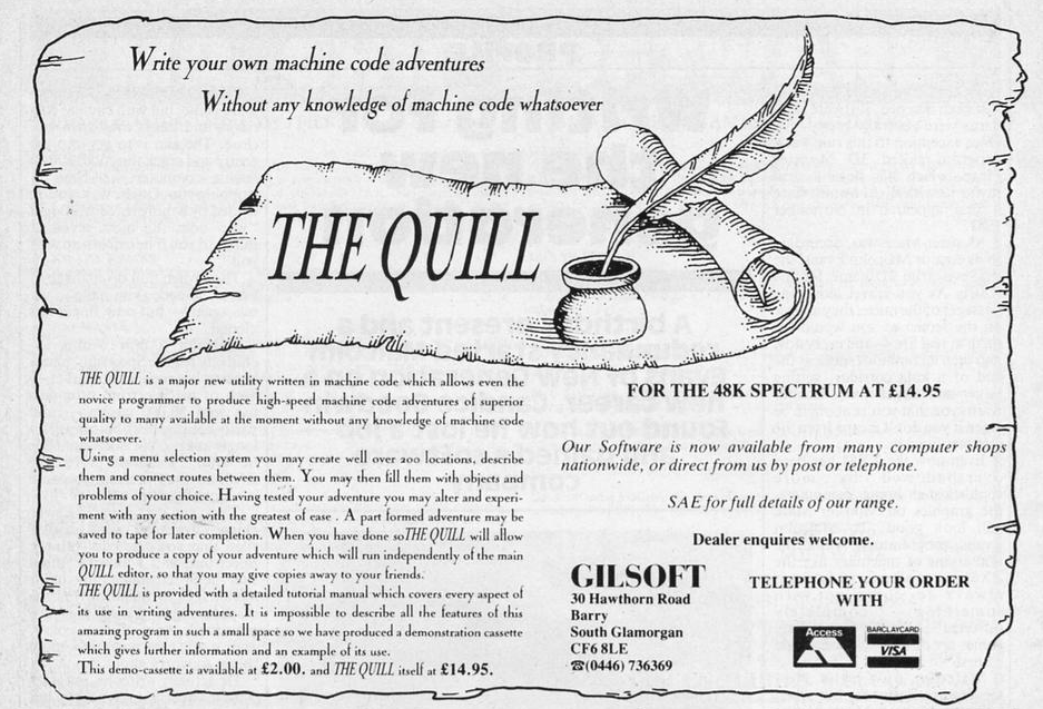 TakodanTweets's tweet photo. Anyone remember 'The Quill' by #Gilsoft where you could write your own text adventure? This 1983 is for the #ZXSpectrum version https://t.co/3312jsvcem