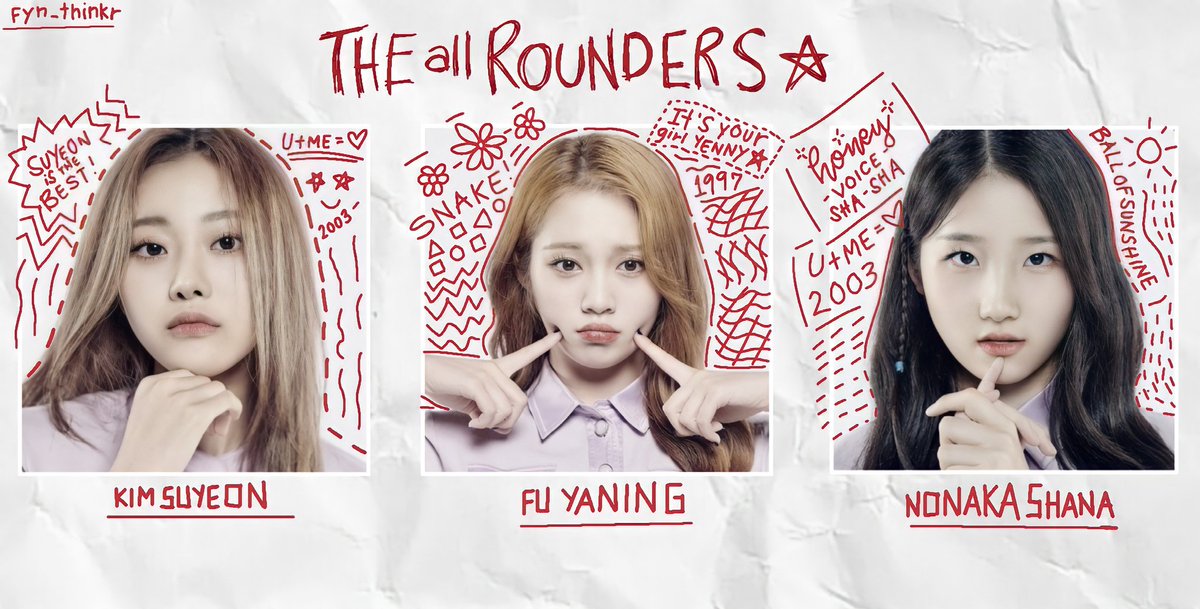 h0shells's tweet image. class b— the all rounders★