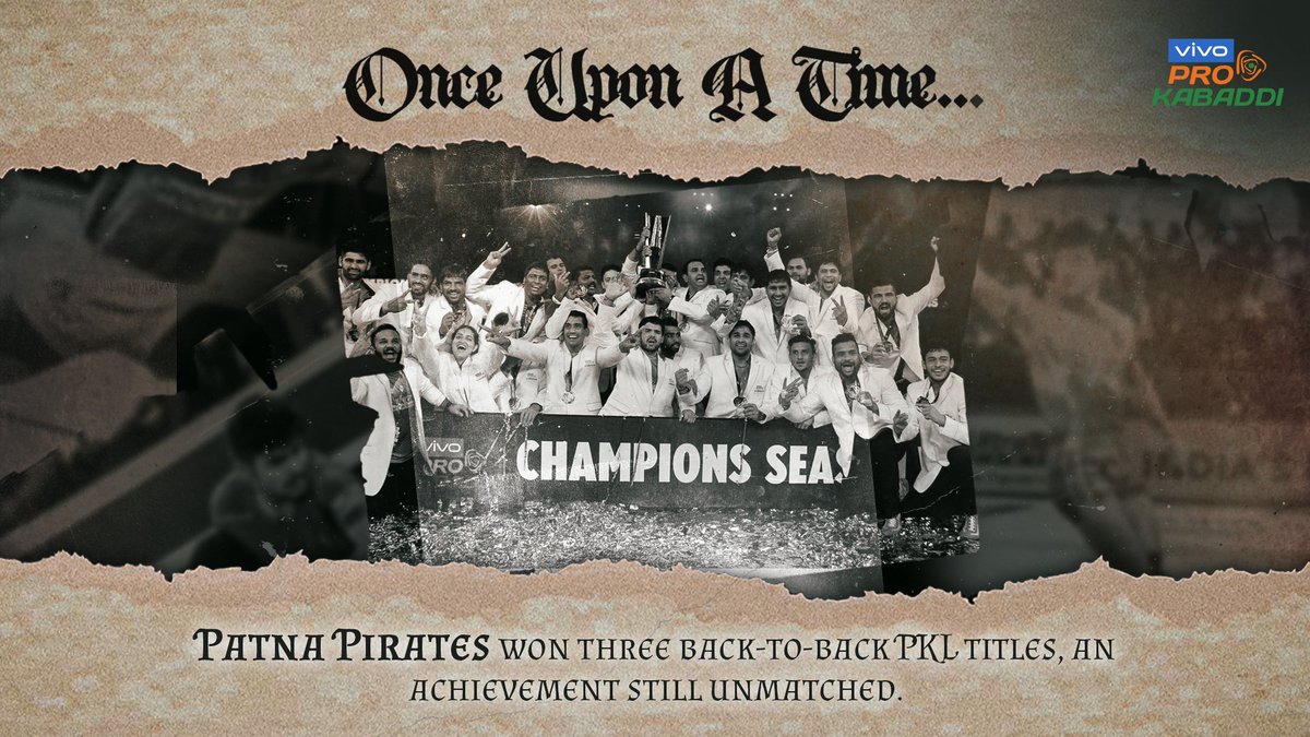 ProKabaddi's tweet photo. Season 3 🏆
Season 4 🏆
Season 5 🏆
Season 8 🤔

Will @PatnaPirates bring home their fourth PKL title once #vivoProKabaddiIsBack? https://t.co/P2newFr4gv