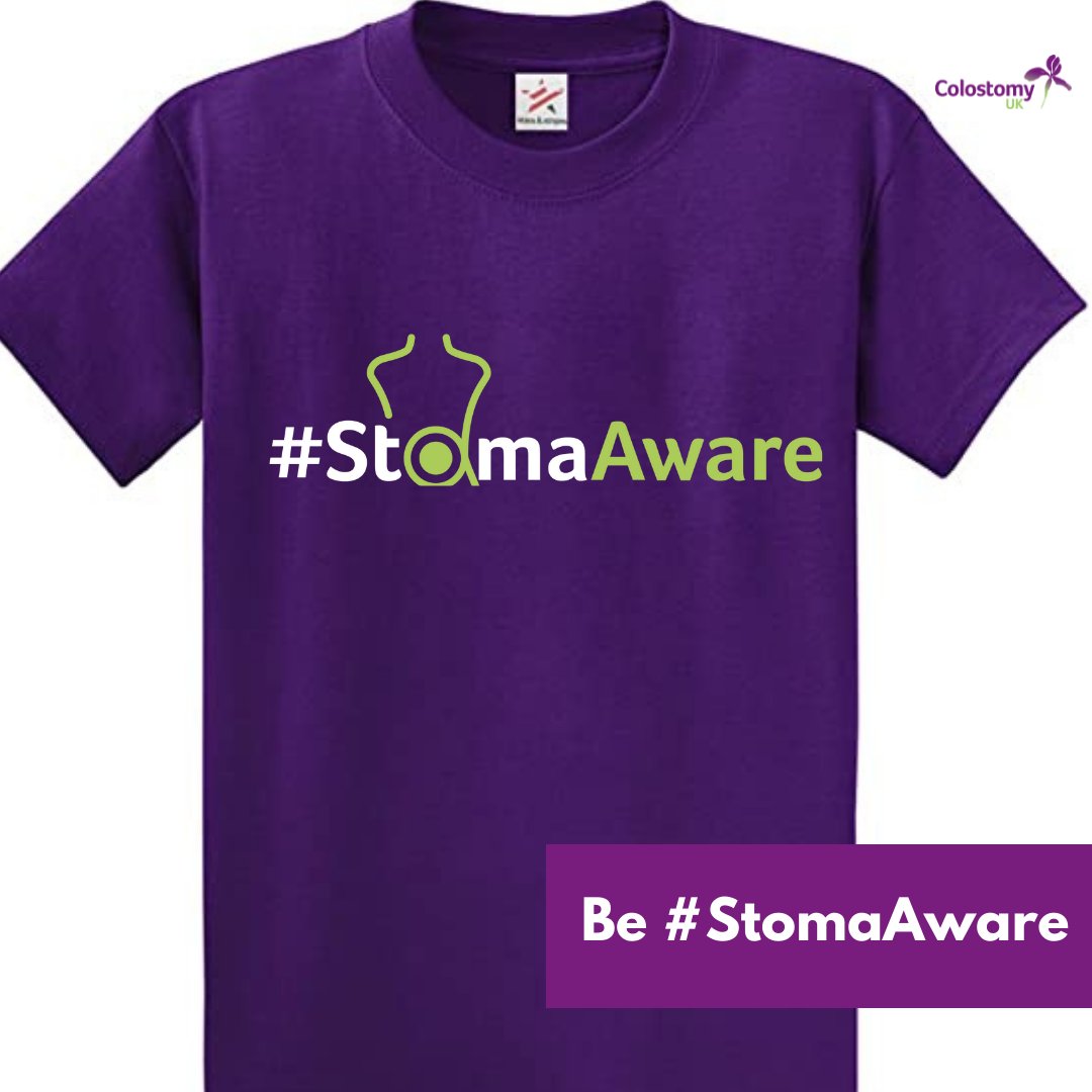 Show the world that you're #StomaAware and encourage others to be too with our brand new t-shirt. Features our Stoma Aware logo on the front and ColostomyUK.org on the back. 100% cotton available in sizes S-XXL. It's available to order now! 😎colostomyuk.bigcartel.com