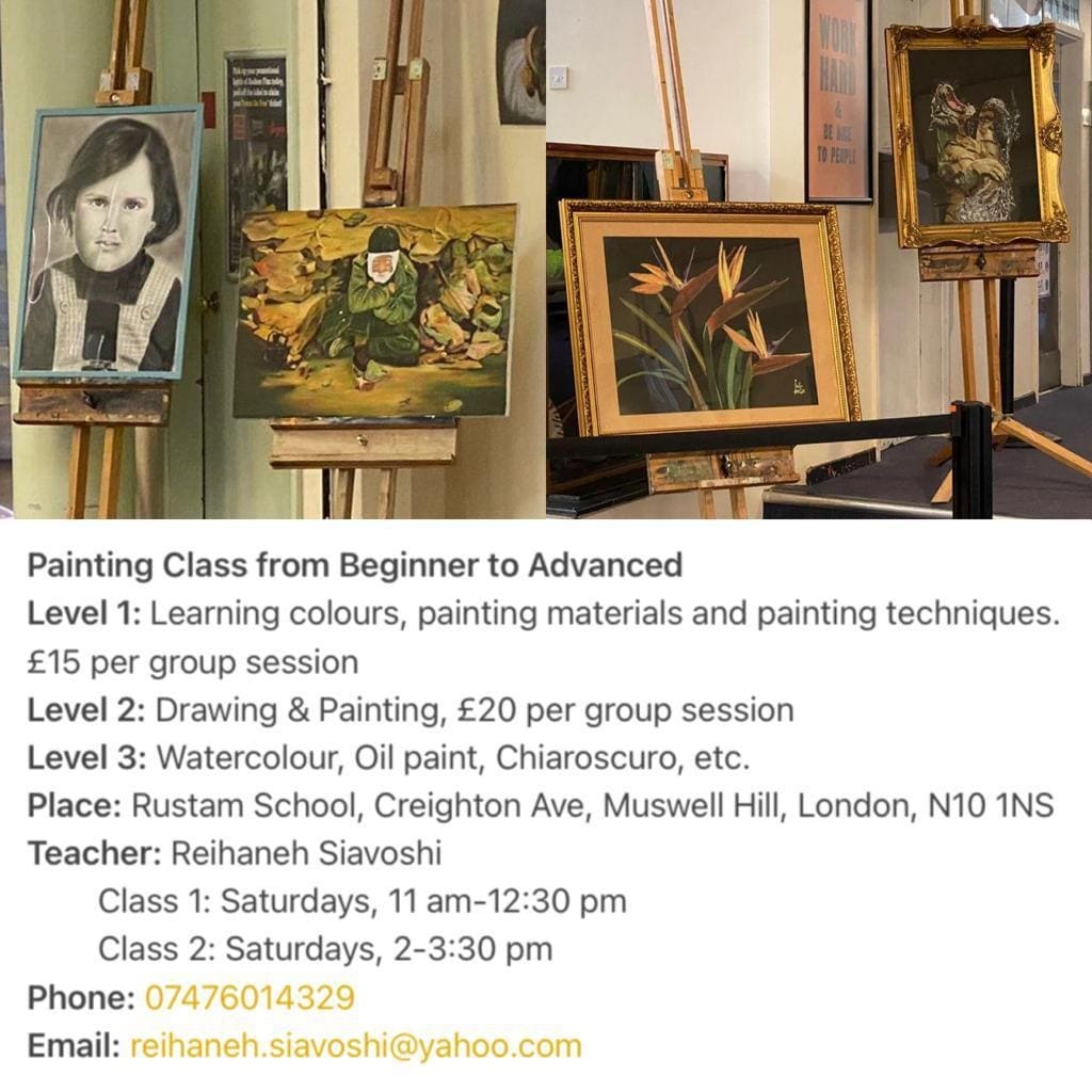 SchoolRustam's tweet photo. برگزار کلاس های نقاشی در مدرسه رستم🎨
Painting classes now available at Rustam 🎨
#کلاسهای_نقاشی #کلاس_نقاشی #کلاس_نقاشی_لندن #تدریس_نقاشی #آموزش_نقاشی #مدرسه_فارسی_لند
#staturdaypainting #paintingclass #paintingclasses #persianclasses #persuanschoollondon #farsiclasses https://t.co/gEgvJpQpmY