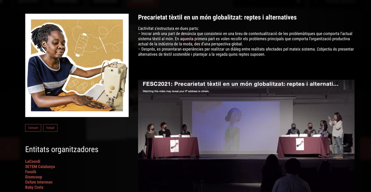 LaCoordiCat's tweet photo. Si us vau perdre l'espai de debat a la  sobre el sector #tèxtil que vam impulsar @DiambaarBcn #XarxadeDonesCosidores i @robaneta a la #FESC2021, el podeu recuperar ara (o quan us vagi millor!):

https://t.co/dGy63GC8SQ https://t.co/i8MKFvZ6Zj