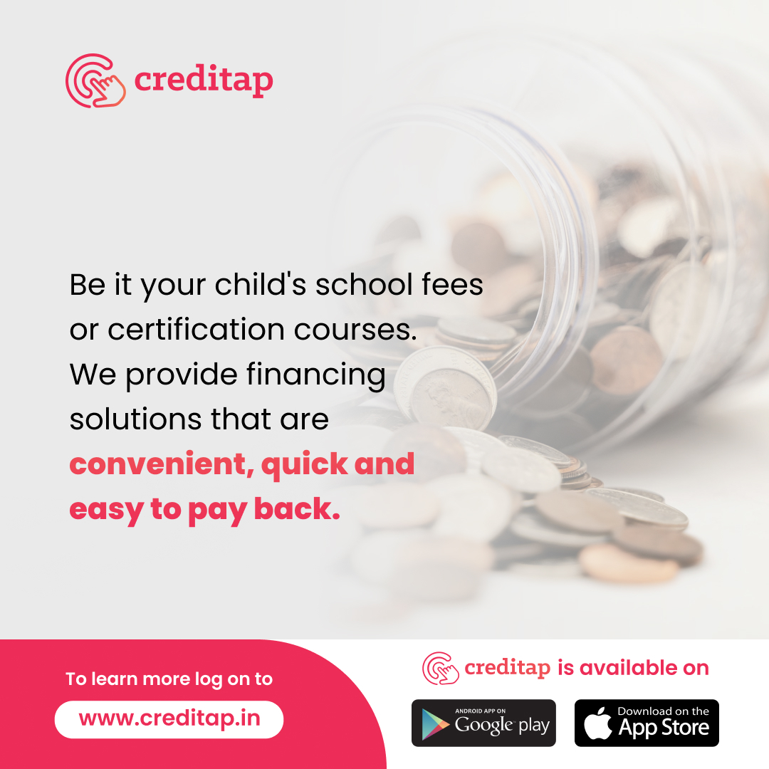 Creditap3's tweet photo. With Creditap's easy financing, grab the convenience of easy EMI repayment options for your child's niche education and other skill/career development opportunities.

Apply Now!

#certificationcourse #education #schoolfees #educationalneeds #righttoeducation #easyloan #creditap https://t.co/tcxwFbxEPD