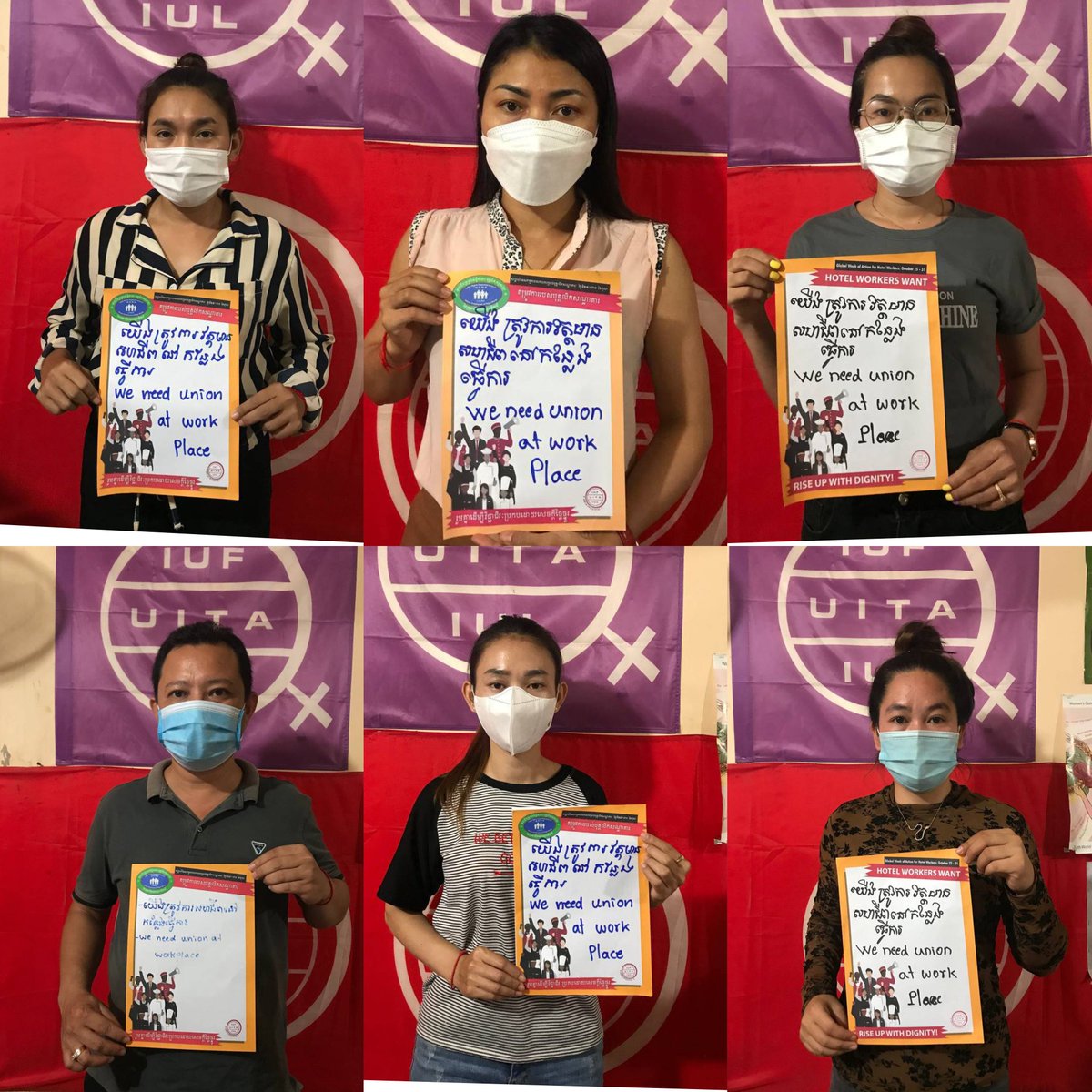 iufap's tweet photo. OUR WORK IS ESSENTIAL WORK! 
Hotel &amp; Casino workers want: 
- union at workplace 
- respect for right to freedom of association and collective bargaining. 
Global Week of Action for Hotel Workers: Oct. 25 – 31
#WorkersNeedJustice #FutureofTourism #RespectUnionRights https://t.co/hlqlxn5VsU