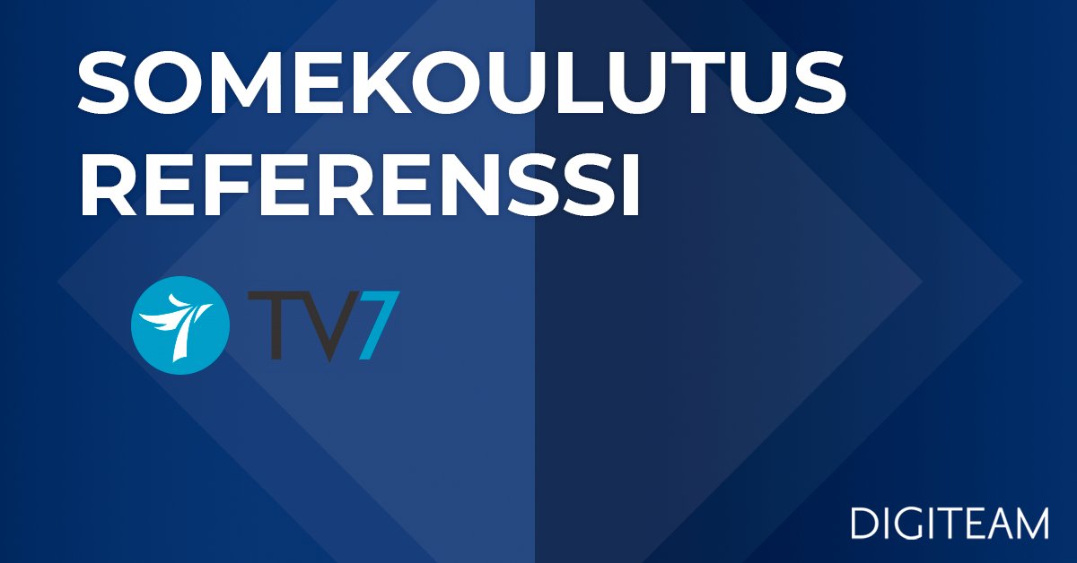 digiteam_oy's tweet photo. Koulutimme TV7:n työntekijöitä räätälöidyllä sosiaalisen median koulutuksella. 🙌 Käy lukemassa asiakkaan kommentit sivuiltamme ja tutustu somekoulutuksiimme: https://t.co/S3KM8m6cI4 #digiteamoy #referenssi #some #somefi #somekoulutus #koulutus https://t.co/kpflb9ufDM