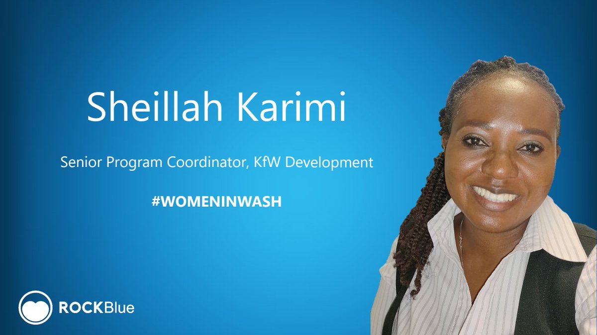 ROCKBlue_org's tweet photo. A growing number of women are pursuing careers in the #WASH sector, but a significant #gendergap remains, especially in leadership roles. Thank you Sheillah Karimi of the KfW Development Bank (@KfW_FZ_int) for inspiring girls and women everywhere!

https://t.co/a3tZL6bsPi https://t.co/O8Y64xIaGu