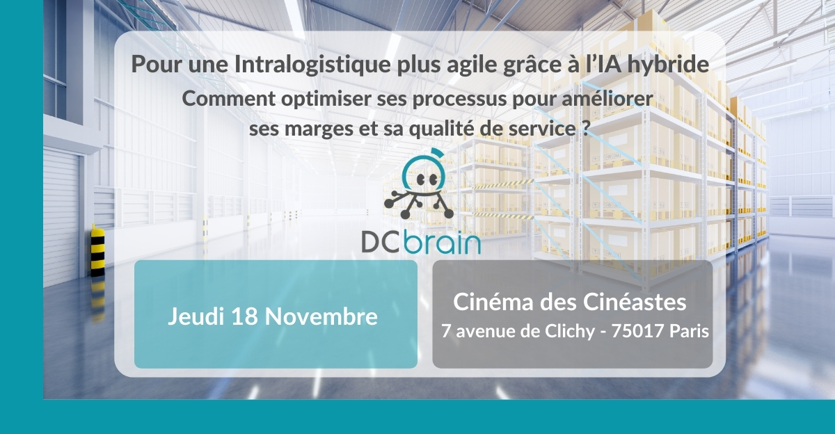 "Pour une Intralogistiqe plus agile grâce à l'IA hybride"
Participez à notre Meetup le 18 novembre au Cinéma des Cinéastes à Paris.

Nos intervenants : 
🧠 Nicolas Gallée, Consultant
🧠 Benjamin de Buttet, COO

Inscription 👉 hubs.li/H0-cPxc0

#Intralogistique #SupplyChain