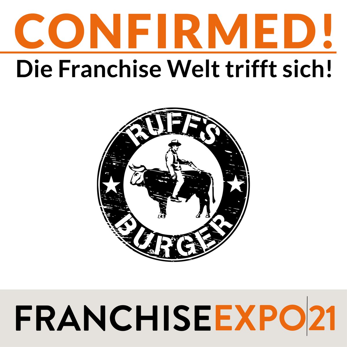 FranchiseExpo22's tweet photo. Du interessierst dich für #Selbstständigkeit in der #Gastronomie?
Komm zur #FEX21 und entdecke das #Franchisesystem Ruff's Burger!
Franchise Expo Frankfurt 21 | 04.-06.11.2021
Tickets: https://t.co/doaxfA2VMO
Mit Promocode 1899 kostenfrei!
#franchise #franchising #franchiseexpo https://t.co/3zlMcPcPdG