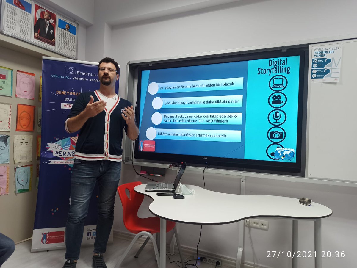 Diywe_Project's tweet photo. @ulusalajans tarafından desteklenen ve Müdürlüğümüzce @MEMTavsanli yürütülen #DIYWE projemizin yurt içi faaliyetleri kapsamında, grubu temsilen Yasin EFE hocamızın güzel anlatımıyla Litvanya'da alınan #Storytelling kursu çıktıları ve kazanımları paylaşıldı. https://t.co/GGYWaryhix
