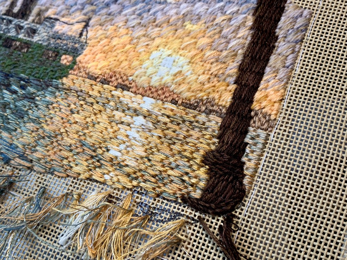 bloomingkapok's tweet photo. Progress on my canvaswork project
#embroidery #canvaswork #victoriaharbour #dmc #appletons https://t.co/GksYiKmHY3