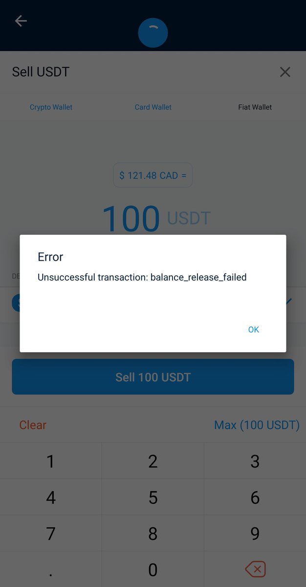 suhailkhalid's tweet photo. @cryptocomcs Below is what I am getting while trying to sell 100 USDT Tether to my FIAT wallet. https://t.co/HRisbZzXLI
