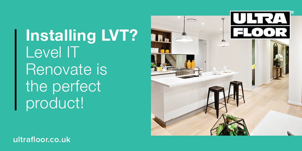 Ultra_Floor's tweet photo. Installing LVT? Level IT Renovate is the perfect product! 🙌 DM us for stockist information https://t.co/OjW8G7GQtC 

#LVT #Renovate #SubfloorPrep https://t.co/0TTRfVucO4