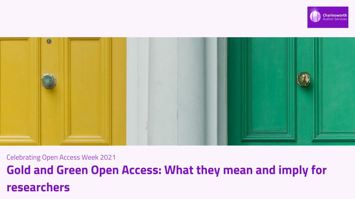 CWGAuthors's tweet image. A primer on #GoldOpenAccess and #GreenOpenAccess as we enter the second half of #OpenAccessWeek2021.

Read here. 👉 cwauthors.com/article/gold-a…

#OAWeek21 #ecrDev #AcWri #phdChat #ecrChat #academicTwitter #sciTwitter #STEMTwitter