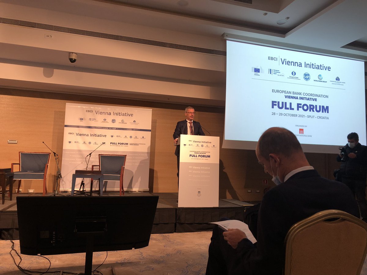 DeboraRevoltel1's tweet photo. The #viennainitiative full forum. @HNB_HR @EIB @EBRD @WorldBank @IMFinEurope . Those 2 days we rethink banking and finance for growth in CESEE. And plan launching new working group on greening the financial system! https://t.co/olN9Siq0pE