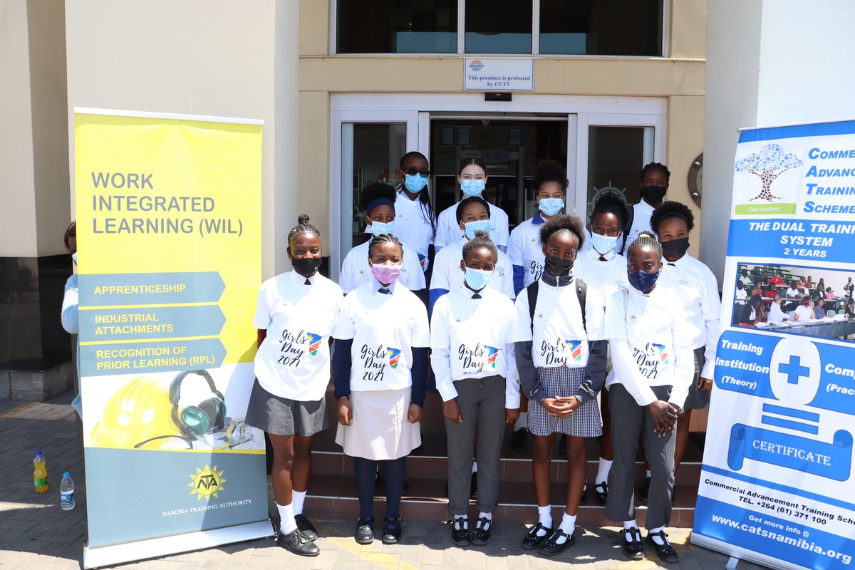 GANNamibia's tweet photo. We recently launched our first Girls Day Namibia initiative where 13 girls from Grades 8 and 9 from Walvis Bay visited Namport.

Girls Day aims to create awareness among young women about career opportunities in the technical fields. #girlsdaynam2021 https://t.co/psoi3f25Qy