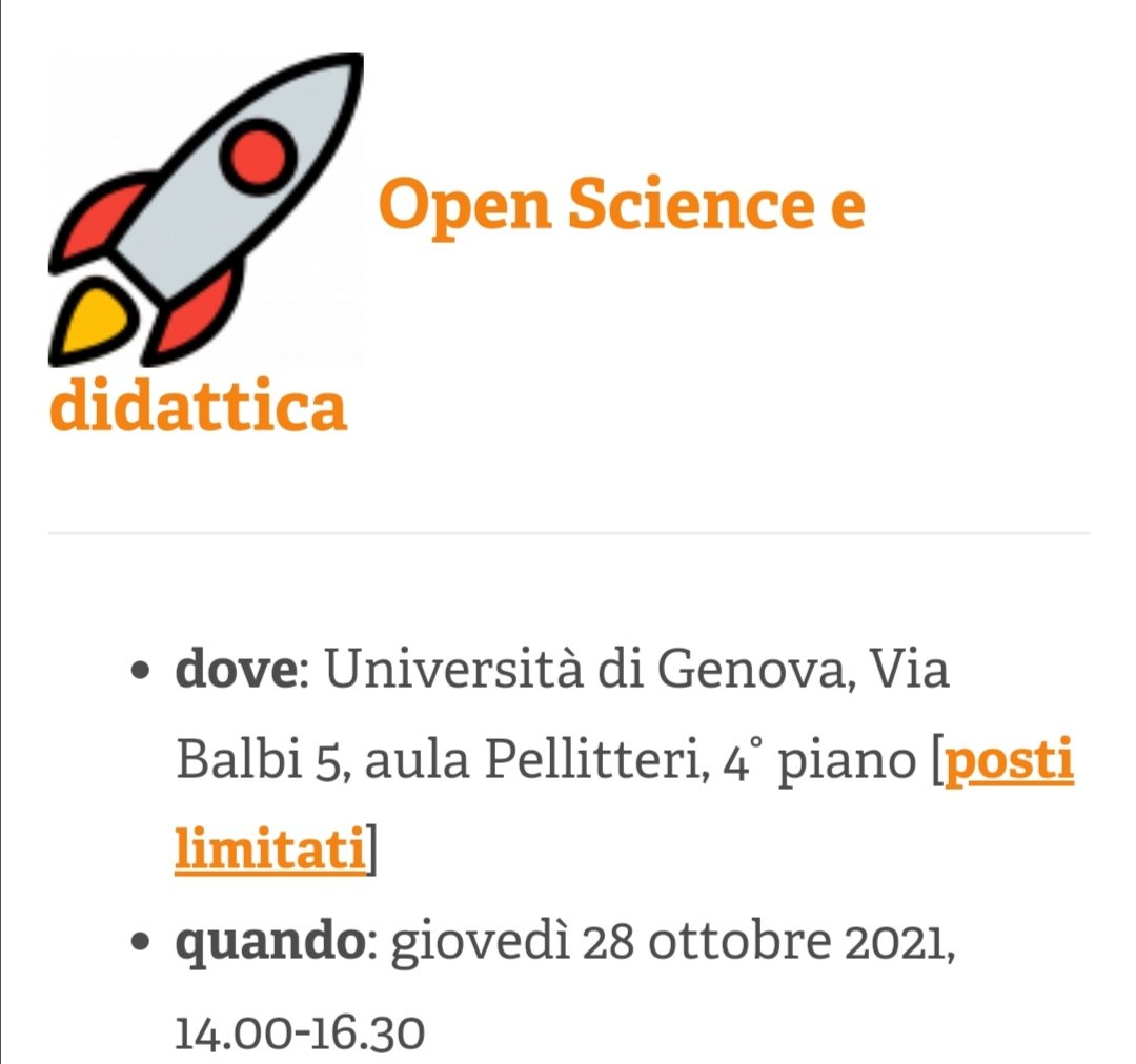 Si parlerà anche di #EduOpen a #GenOAweek
⏰ Giovedì 28 ottobre 2021, 14.00-16.30
📌 Prof. Tommaso Minerva "Il progetto EduOpen: tra Open e Digital Education" 
📎 openscience.unige.it/genOAweek2021/… 🔍