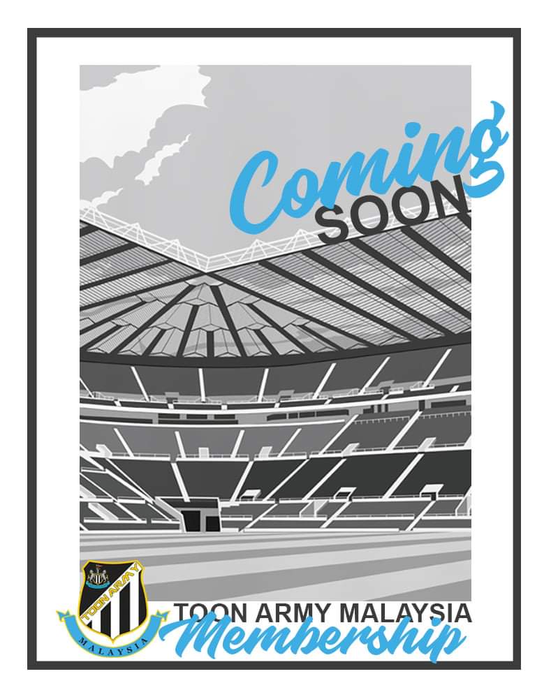 ToonArmyMY's tweet photo. * @ToonArmyMY - MEMBERSHIP ON SALE SOON !*

Toon Army Malaysia/ Kelab Penyokong Newcastle United Malaysia
2021 / 2022

🏴🏳️🏴🏳️🏴🏳️🏴

#ToonArmyMalaysia
#NewcastleUnited
#officialmembership
#comingsoon https://t.co/nahPO1bMm2