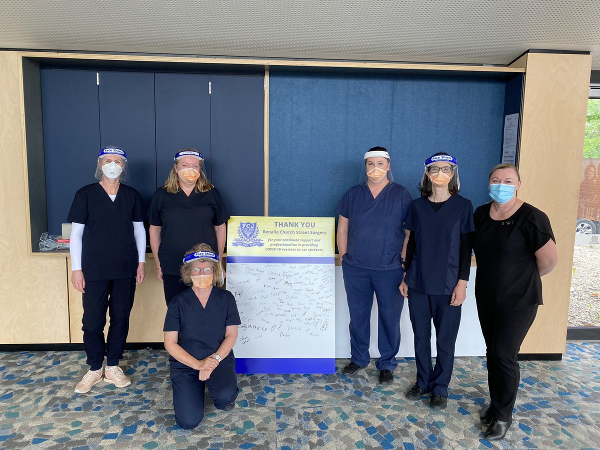 Today <a href="/FCJCollege/">FCJ College Benalla</a> over 100 of our students received the second dose of their COVID vaccine. Our Multipurpose Hall is really living up to its name. Our thanks to the wonderful team from the #ChurchStSurgery in #Benalla