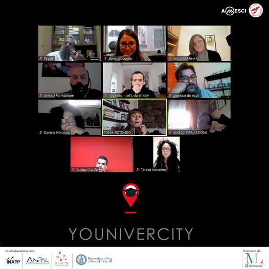 amesci1996's tweet photo. A lavoro con lo staff formatori di #Younivercity, il nostro progetto finanziato dal @MinLavoro che punta a garantire ai #giovani coinvolti formazione e orientamento al mondo del lavoro attraverso  un'innovativa proposta di tirocinio curriculare all'interno del percorso di studi. https://t.co/BQgc6fdiLa