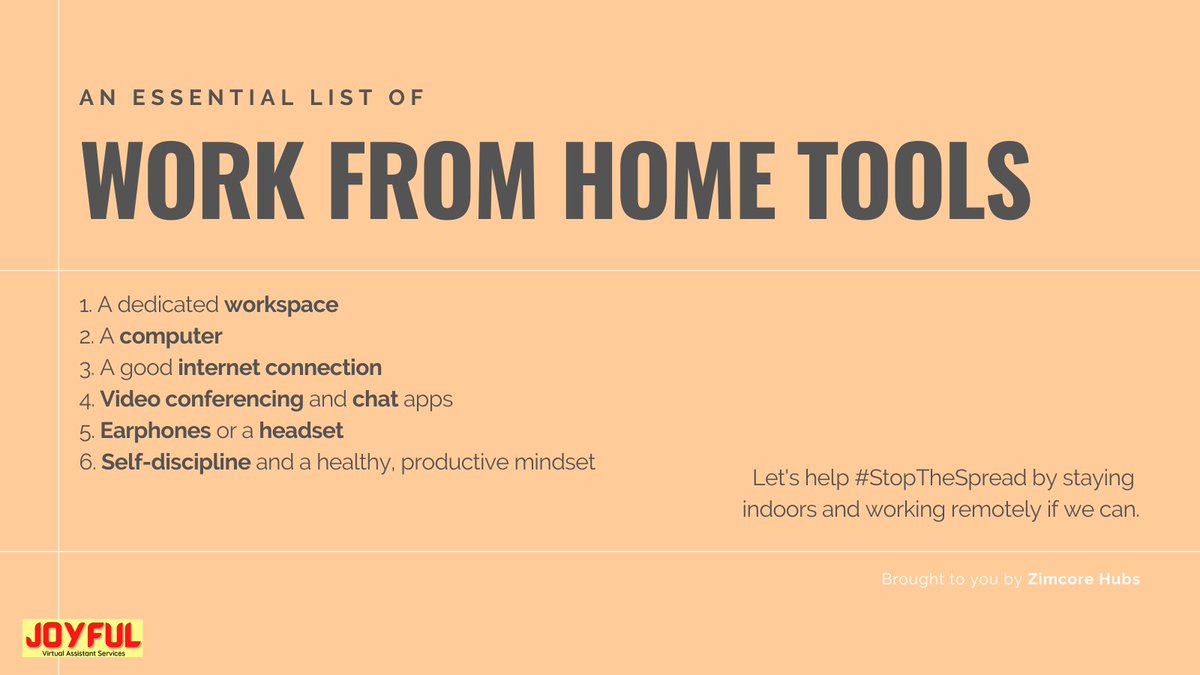 joyful_va's tweet image. Here is my list of some essential work from home tools that I use. What&apos;s yours? #WFHtools #joyfulVA