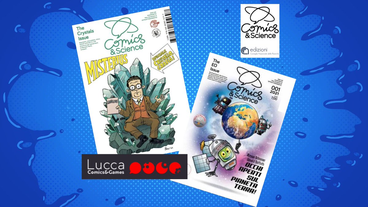 Il #31ottobre e #1novembre a <a href="/LuccaCandG/">Lucca Comics & Games</a> ci sarà la presentazione dei due albi <a href="/ComicsScience/">Comics&Science</a> <a href="/ComunicareCnr/">Consiglio Nazionale delle Ricerche - Comunicazione</a> sulla #cristallografia e l'osservazione della #Terra. In collaborazione con <a href="/soc_min_pet/">Società Italiana di Mineralogia e Petrologia</a>, #Cnr_Iccom, <a href="/CnrImaa/">Istituto di Metodologie per l'Analisi Ambientale</a>. Autori <a href="/Leo_Ortolani/">Leo Ortolani</a>, Alessio Schreiner e <a href="/DonaldSoffritti/">Donald Soffritti</a>