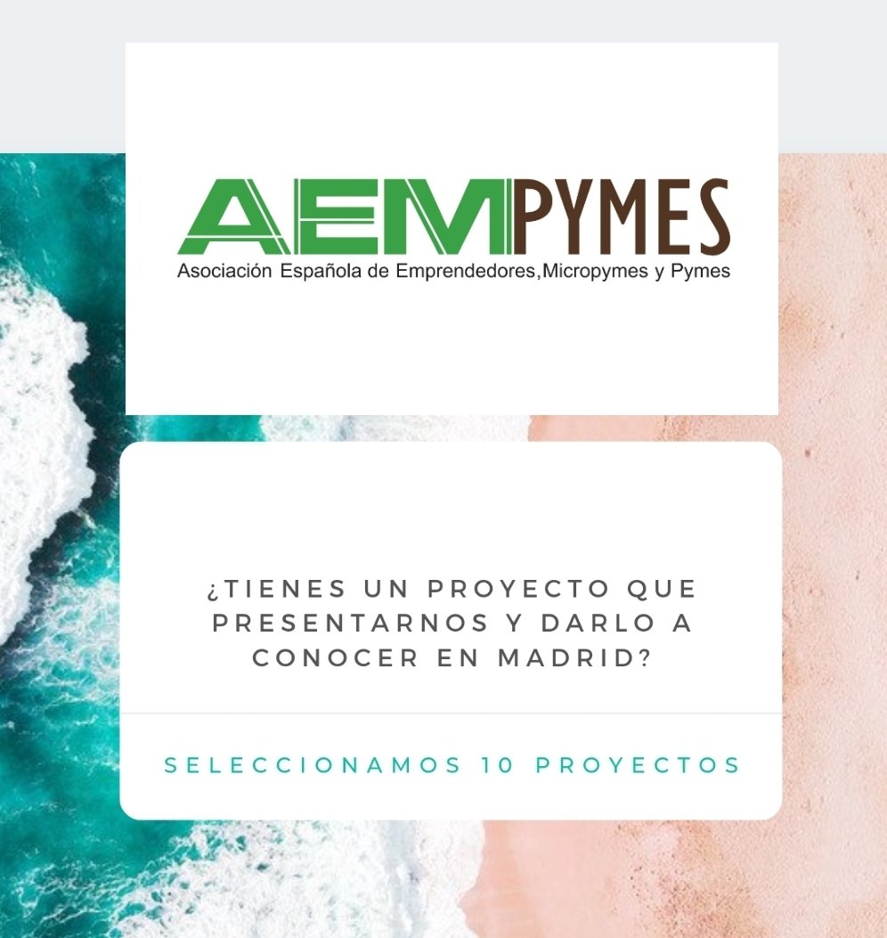 Seleccionamos 10 proyectos para que lo presentes en Madrid de manera presencial Escribenos a presidencia@aempymes.org 
#emprendedores #startups #proyectos #mujeresemprendedoras