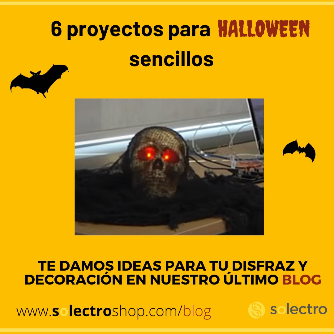🎃 6 Proyectos para #Halloween 🎃

☀️Descubre estos proyectos #maker de #halloween y anímate a hacer alguno. ¡Son muy sencillos!

➡️solectroshop.com/es/blog/6-proy…
#concursohalloween #halloween2021 #halloweenvalencia #concurso #3dmaker #proyectohalloween #diy #diyhalloween #concursomaker