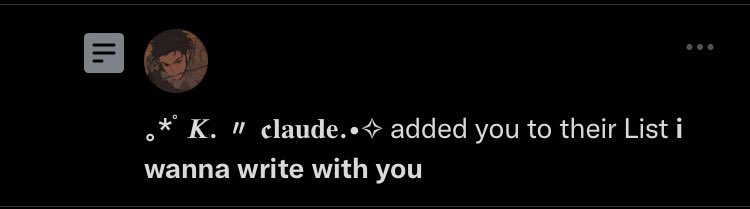 / idk how lists work but AAAAAA TYSM 🥺🥺🥺 we should……