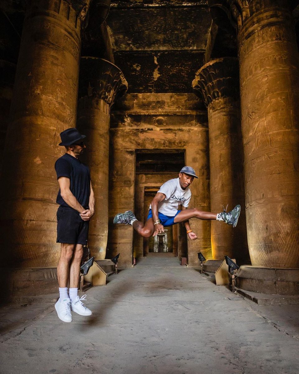 toursportal's tweet photo. #Egypt has always been the beginning of time the land of art, allure, and entertainment. Great #celebrities are having a vacation in Egypt such as The American singer #Pharrell and french photographer #JRArtist, #BlackEyedPeas, #PrinceCharles #GiovannaLancellotti, and many more. https://t.co/FxpPl8H5eE