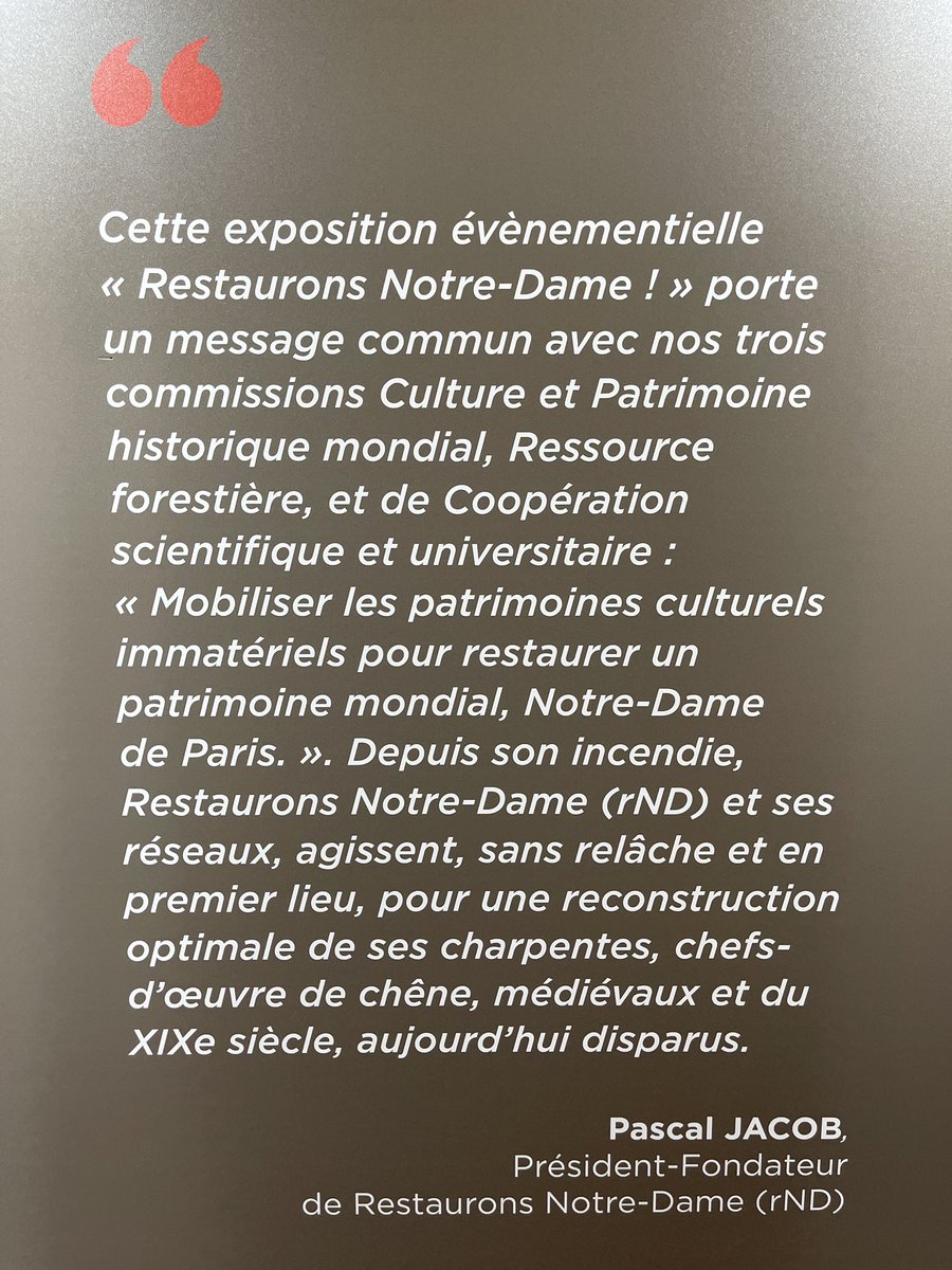 C’est parti au Salon International du Patrimoine Culturel avec Restaurons Notre-Dame, les Ateliers d’Art de France et la Fédération des Compagnons du Tour de France au Carrousel du Louvre à Paris  #rND #RestauronsNotreDame #Compagnons #NotreDame